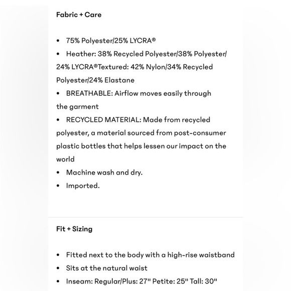 Athleta Rainier 7/8 Tight, Size Medium. - Picture 8 of 9